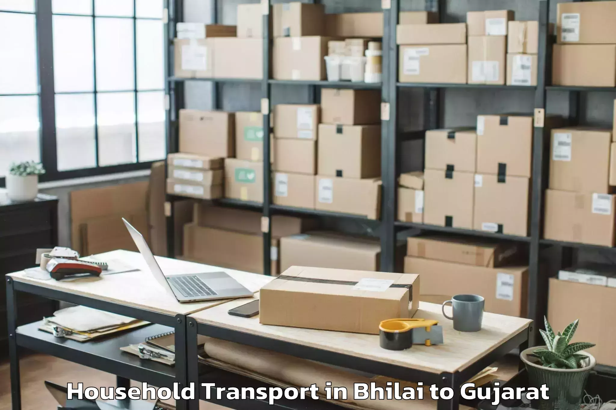 Affordable Bhilai to Porbandar Household Transport